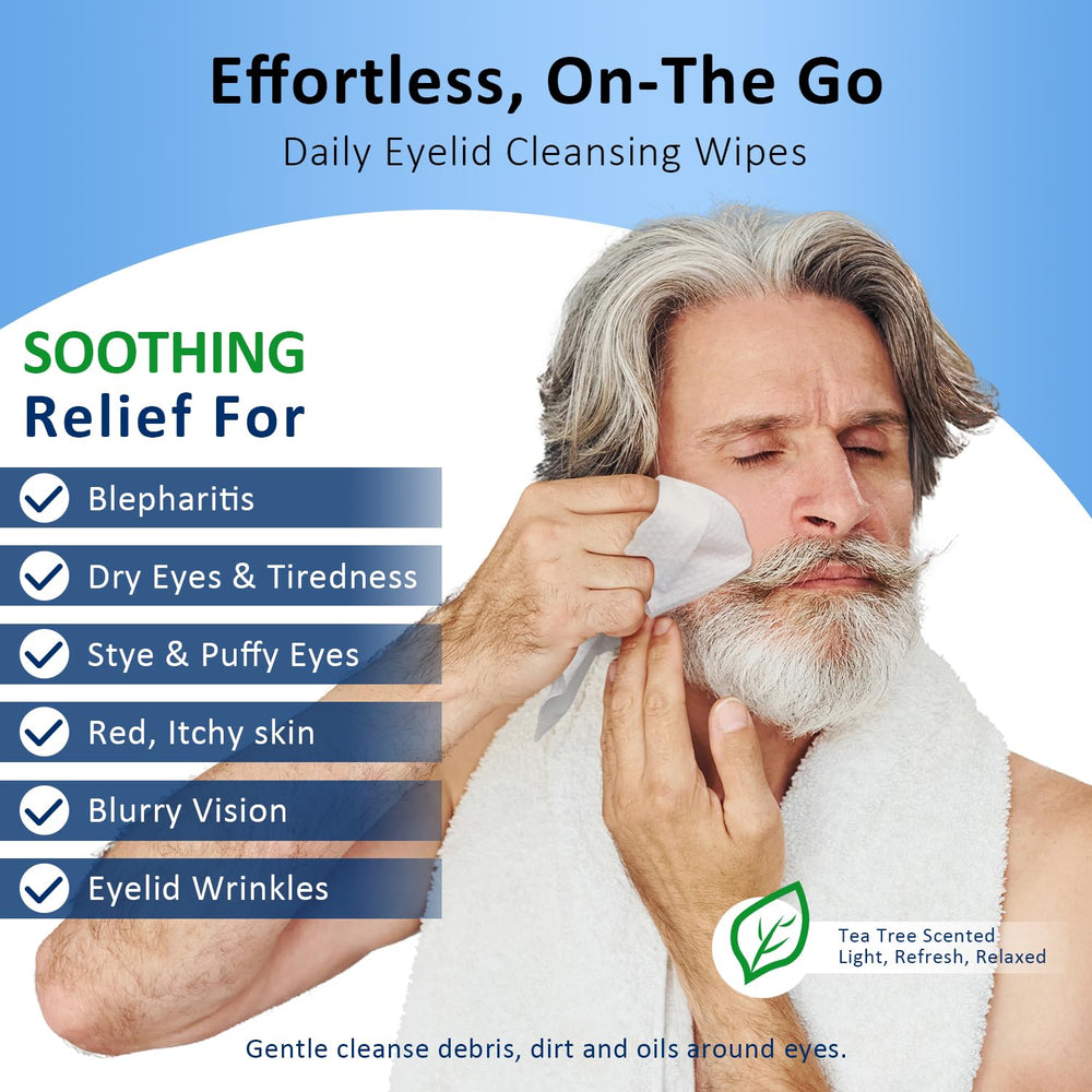 ProCIV eyelid wipes texture close-up reveals soft, lint-free cleansing material