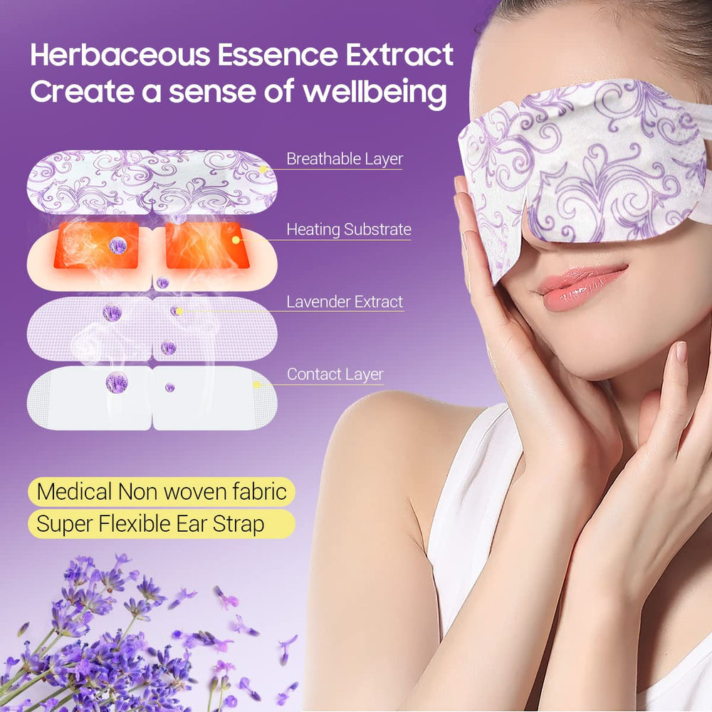 Prociv lavender scent eye mask product shot emphasizing spa-like bedtime routine.