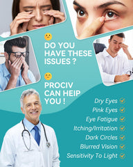 ProCIV lutein steam eye mask in use providing relaxing warmth and eye relief
