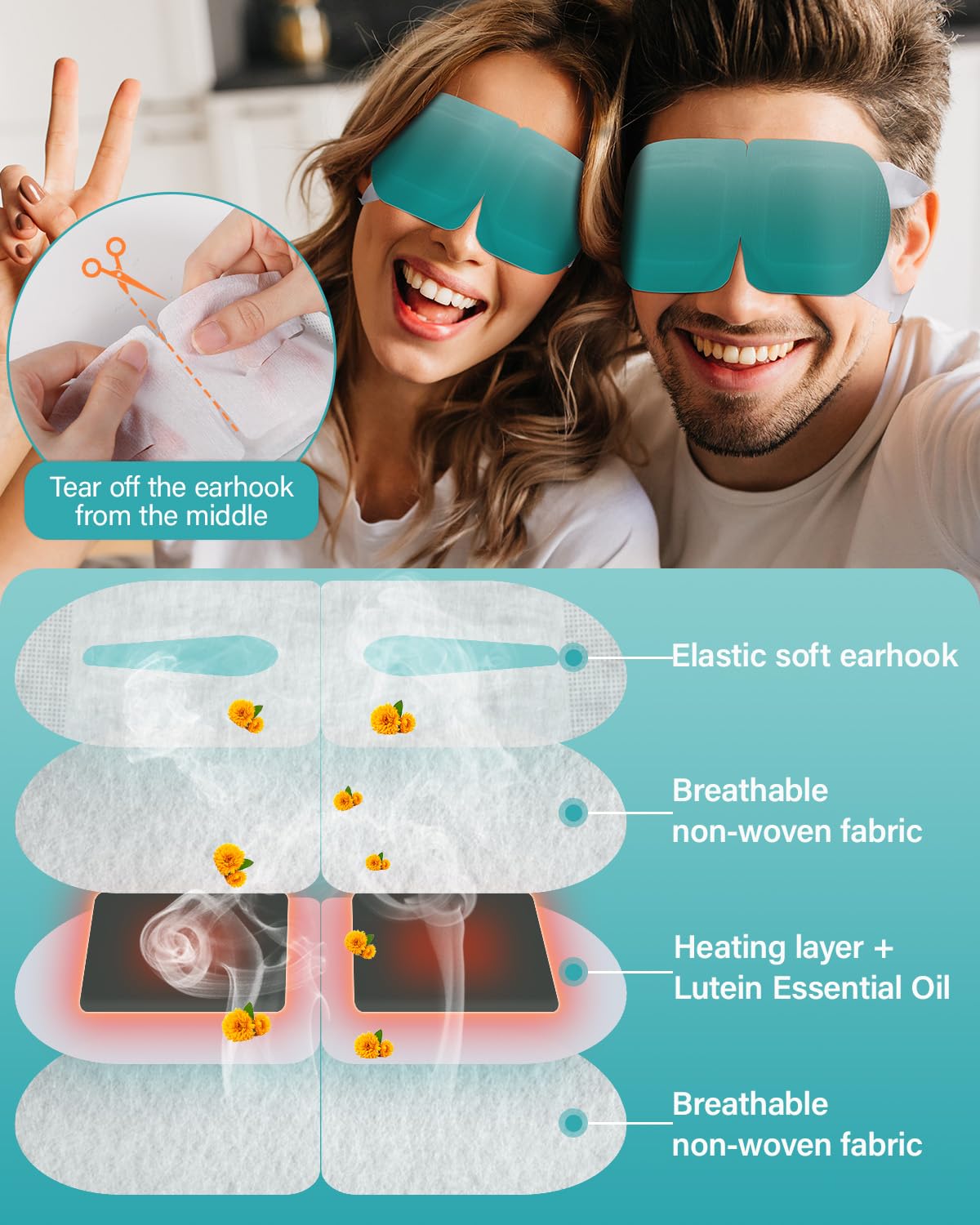 ProCIV lutein steam eye mask therapy room setting showing calm environment