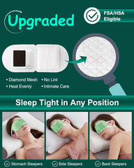 ProCIV self-heating eye mask closeup shows warm moisture for eye comfort.