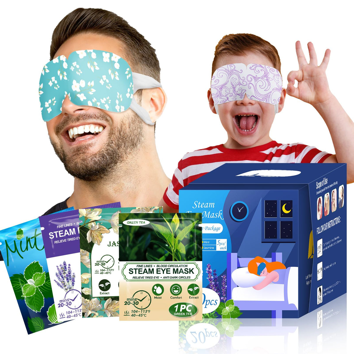 ProCIV steam eye mask Lavender in a drawer box for relaxing self-care.