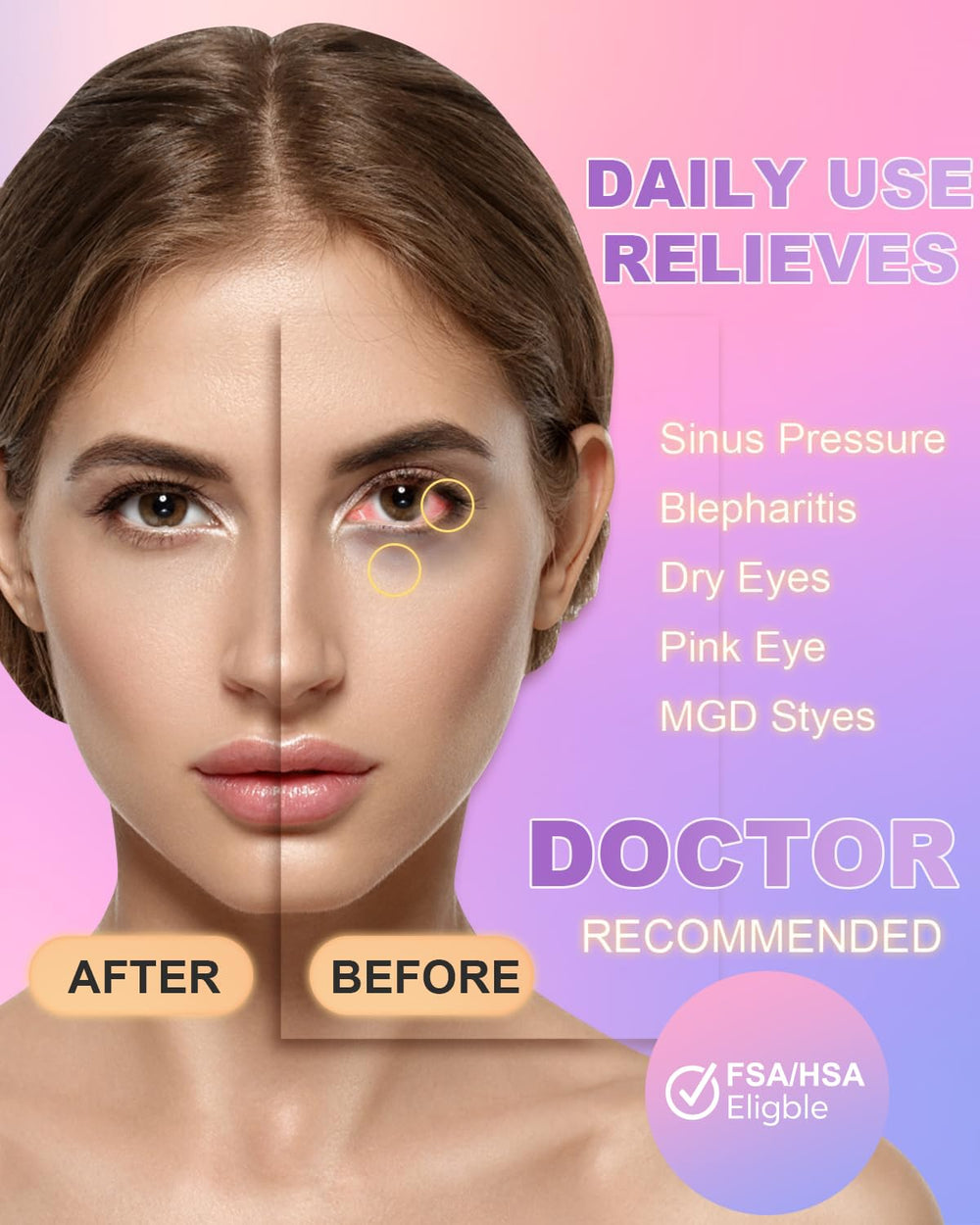 ProCIV steam eye mask on face delivers warming comfort for relaxation