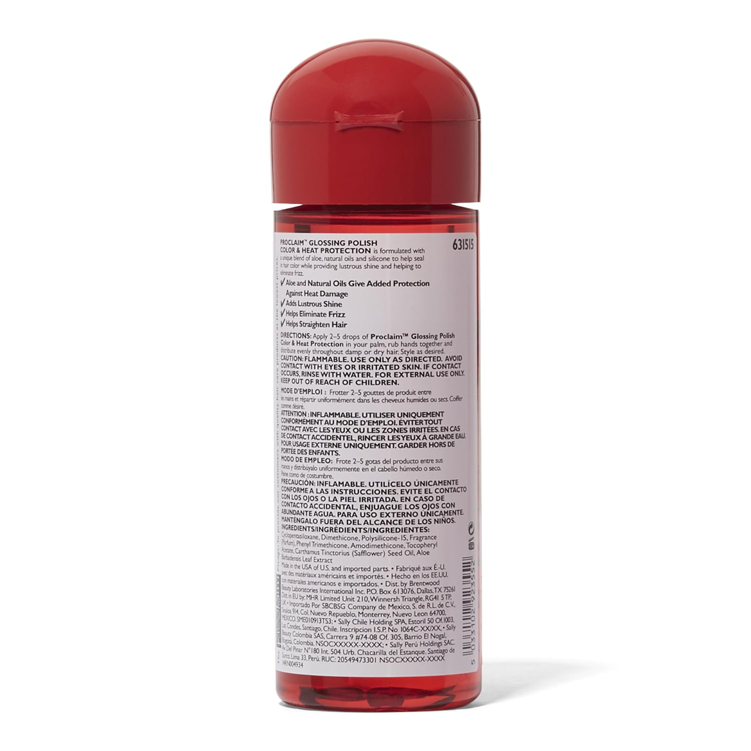 Proclaim glossing polish applied to hair for color longevity and smoothness