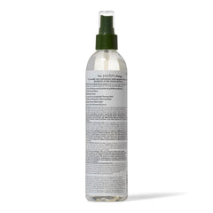 Proclaim Olive Spray On Glosser spray action highlights effortless detangling and frizz control.