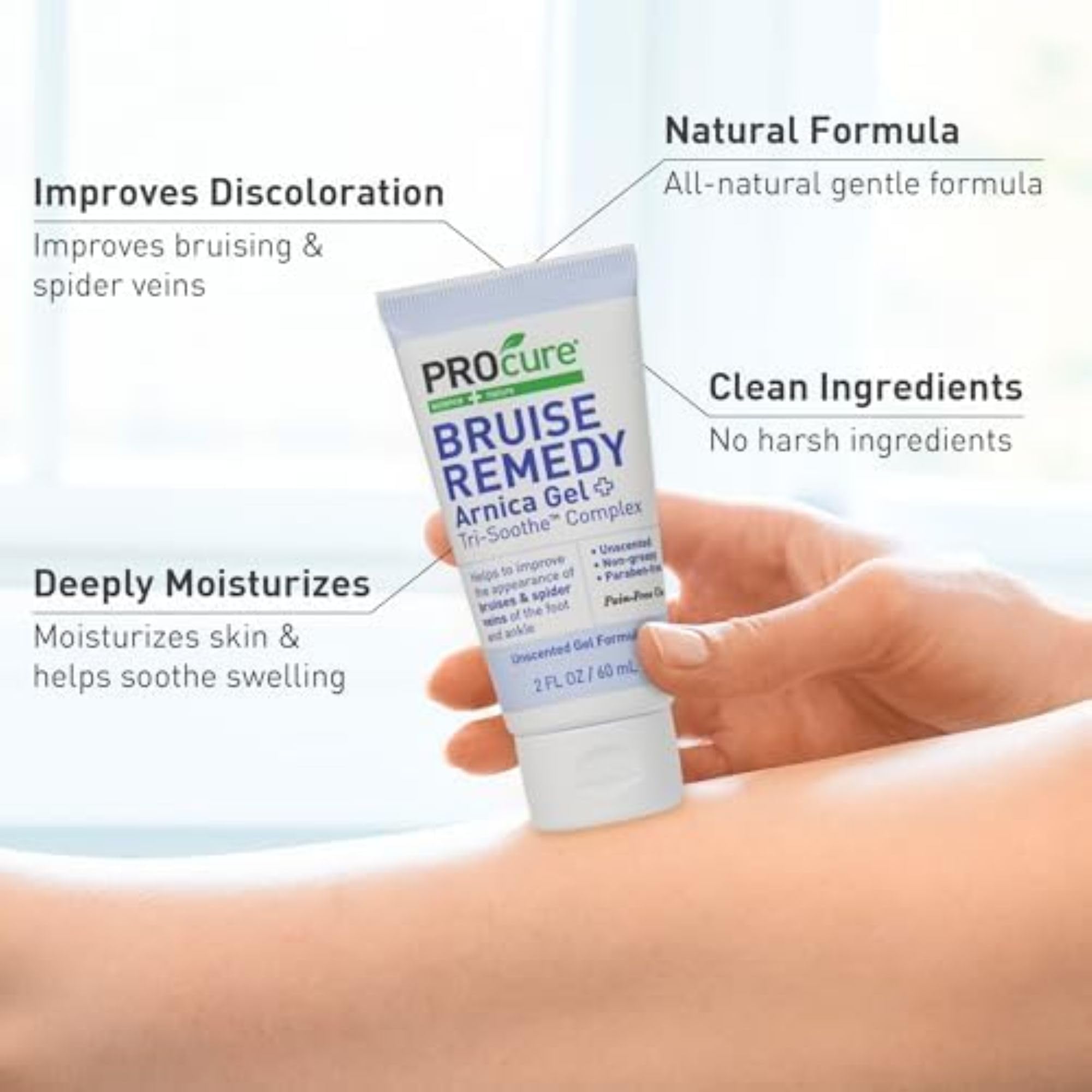 PROcure gel being applied on skin after vaccination