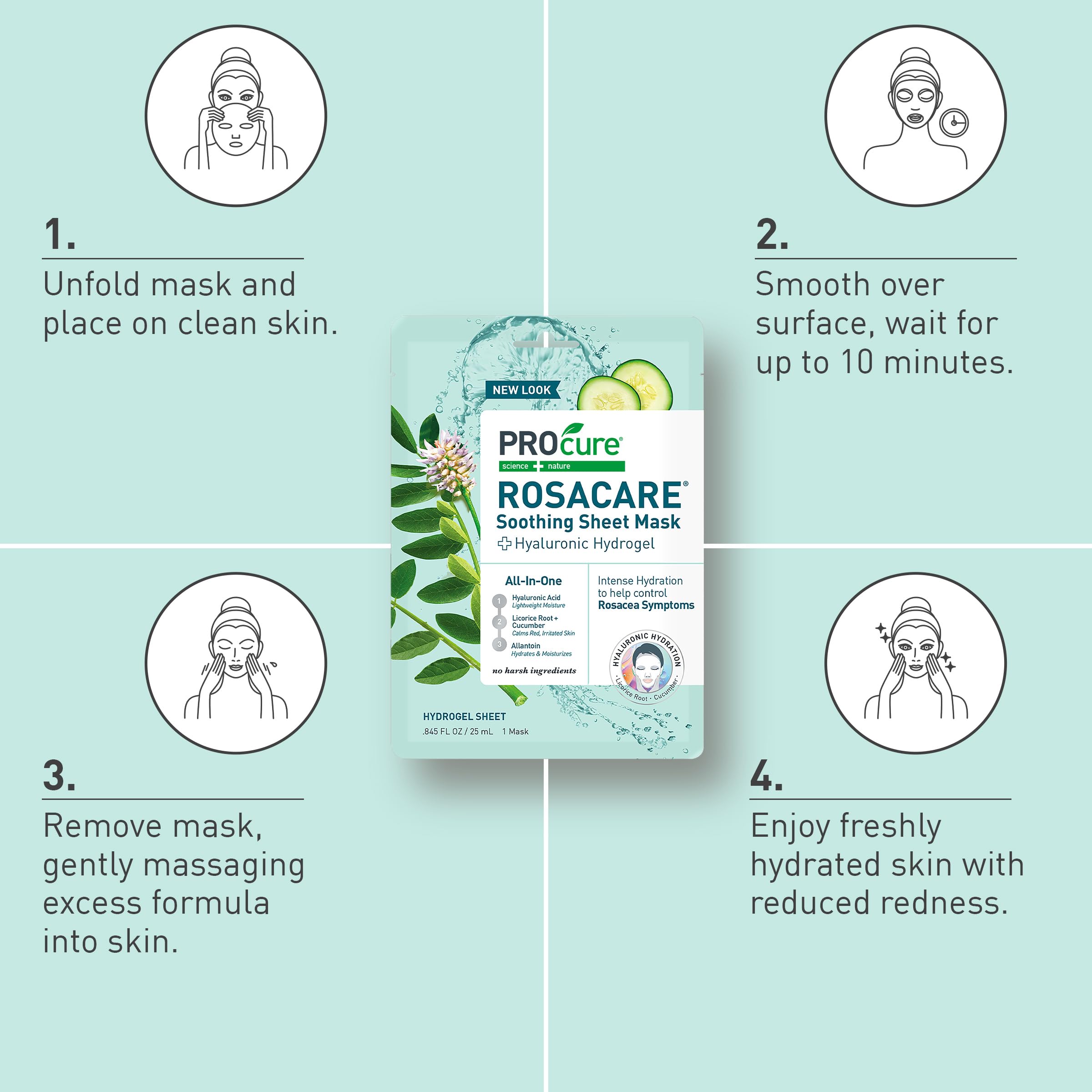 PROcure Rosacare allantoin vitamin E focuses on soothing and nourishing skin