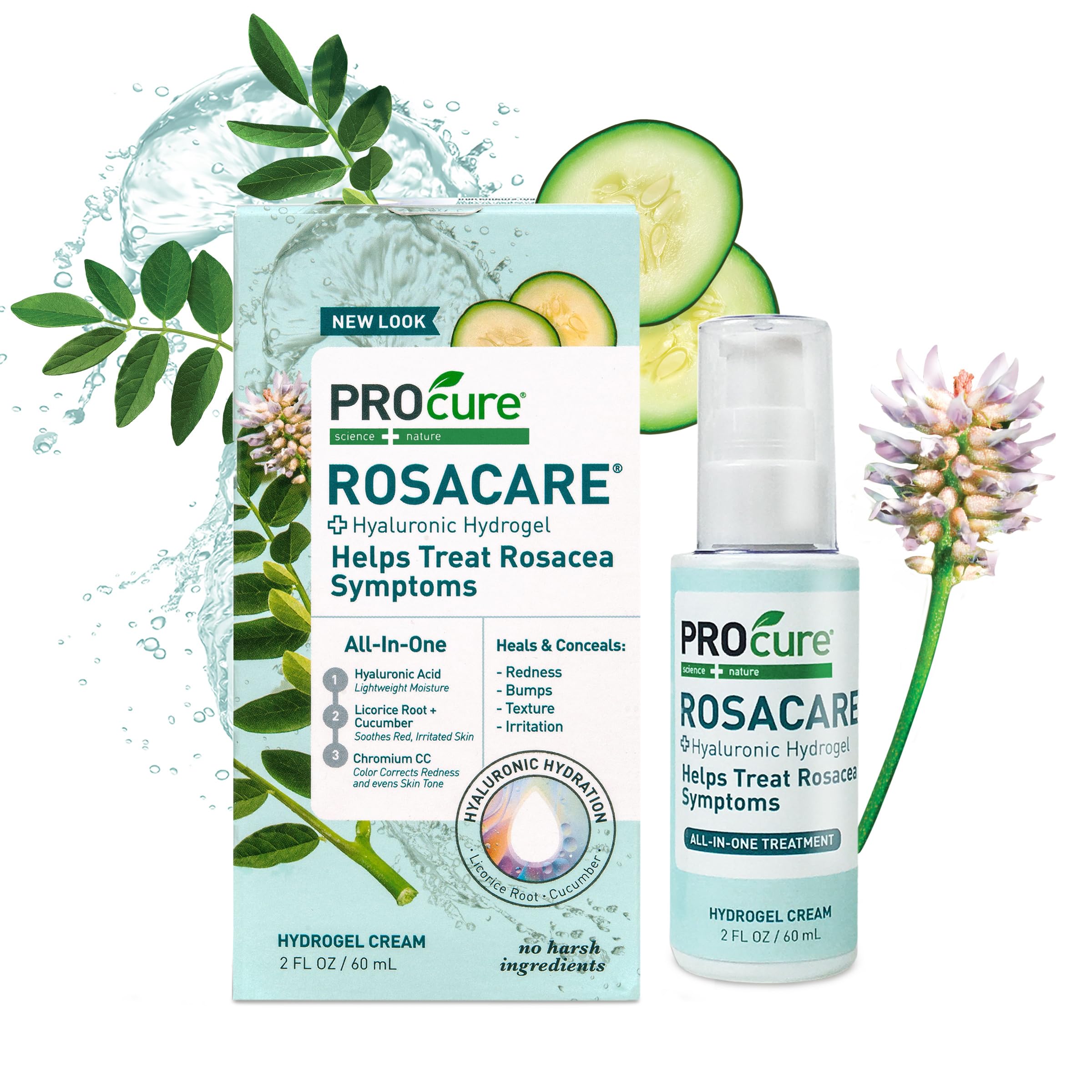 PROcure Rosacare CC Hydrogel bottle shows lightweight hydration for redness-prone skin