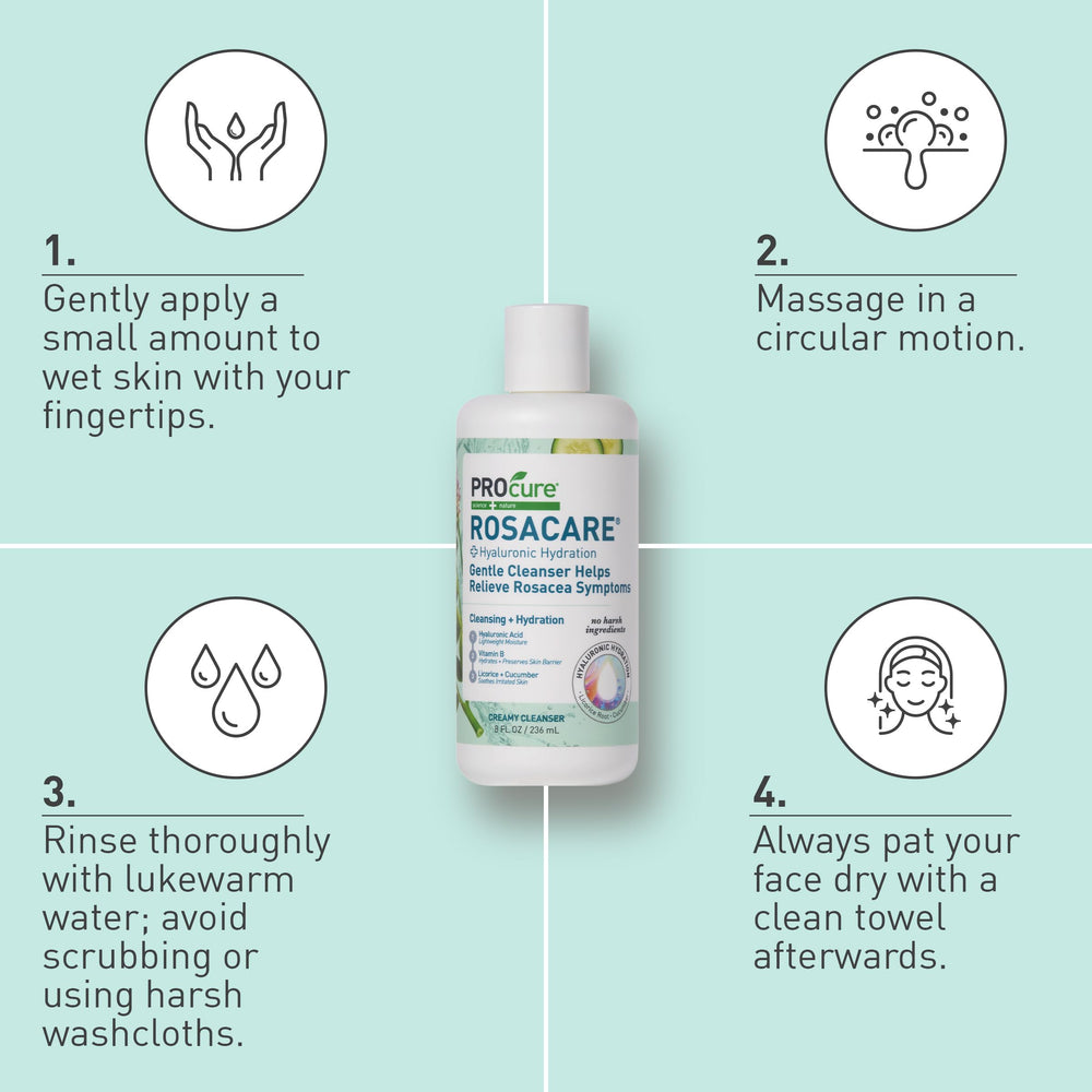 PROcure Rosacare Cleanser highlighting Niacinamide for redness support