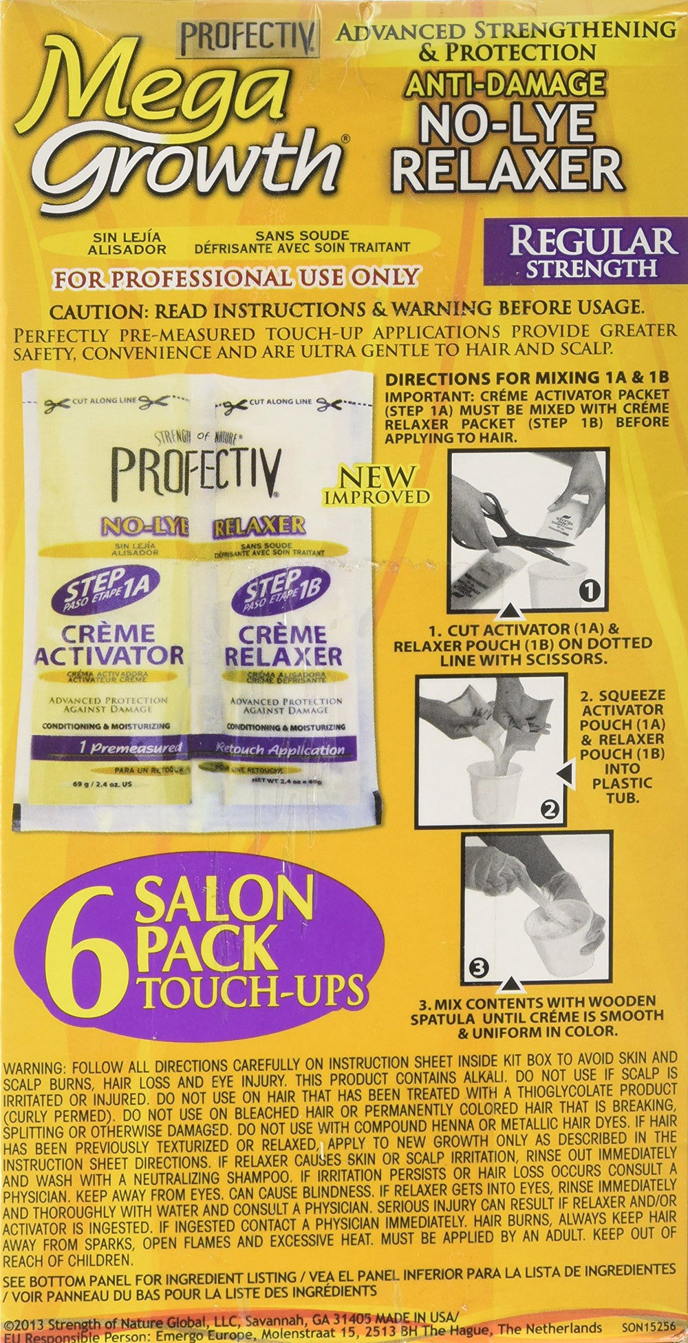Profectiv Mega Growth relaxer made in the United States label.