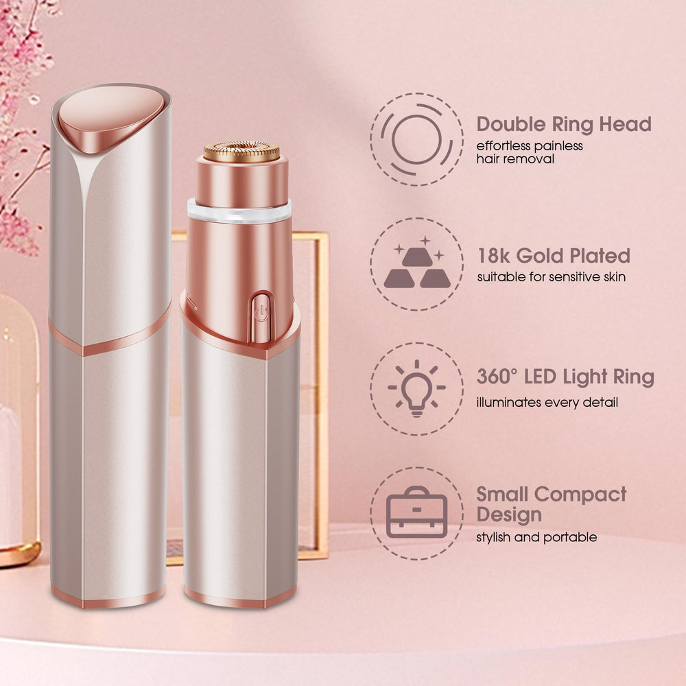 Profeir hypoallergenic 18K blades in rose gold, safe for sensitive skin.