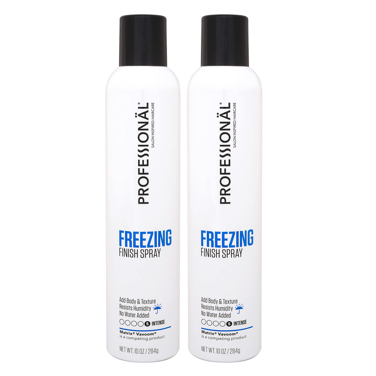 Professional Freezing Finish Hair Spray bottle in 2-pack packaging for intense hold.
