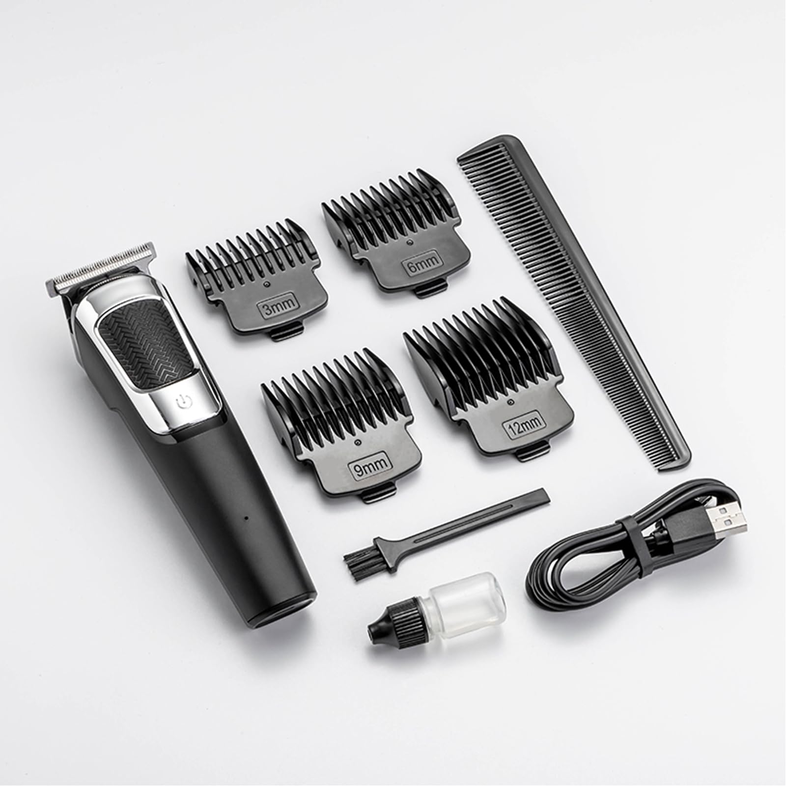 Professional Hair Trimmer for Men interchangeable heads with guards for precise cuts