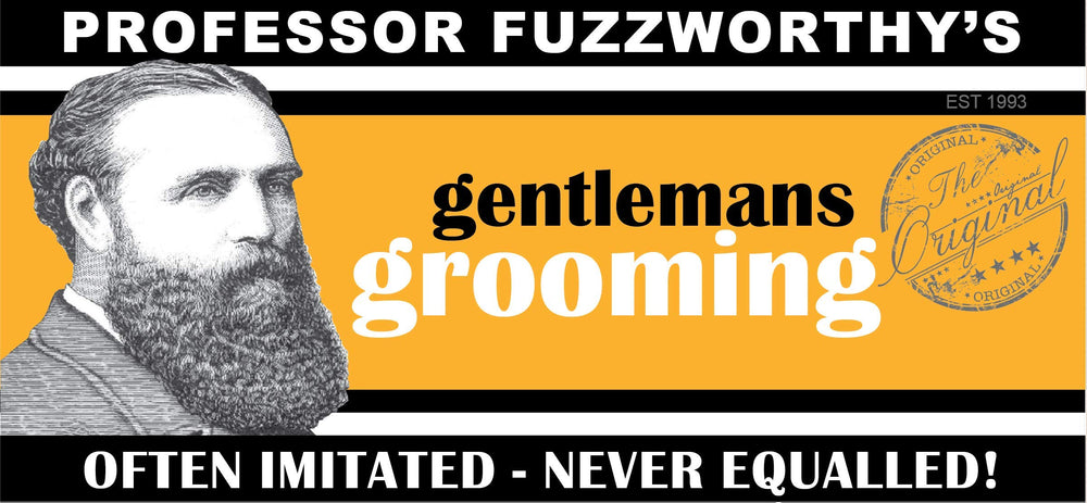 Professor Fuzzworthy's Beard Balm Gloss application shows easy grooming and subtle hold.