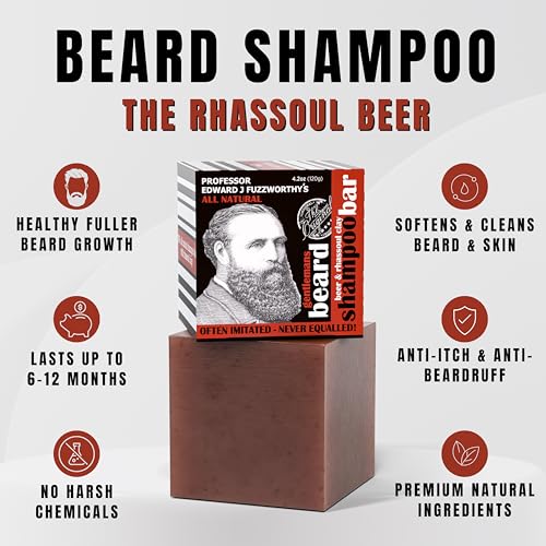 Professor Fuzzworthy's beard shampoo bar with honey and beeswax for nourishment.