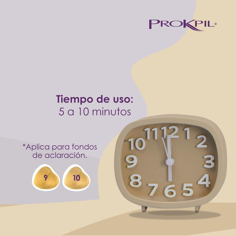 Prokpil beige-gray color maintenance on gray hair.