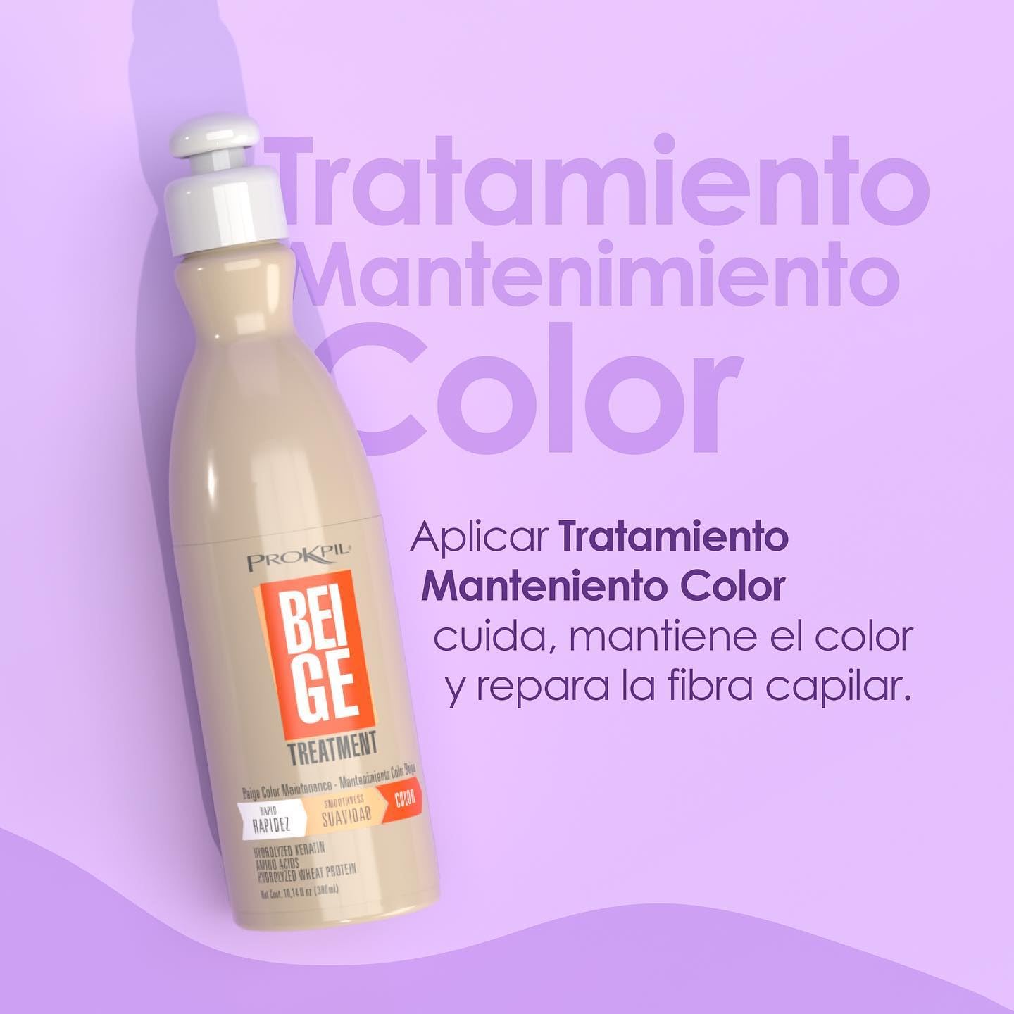 Prokpil beige treatment being applied for even hydration by hands.