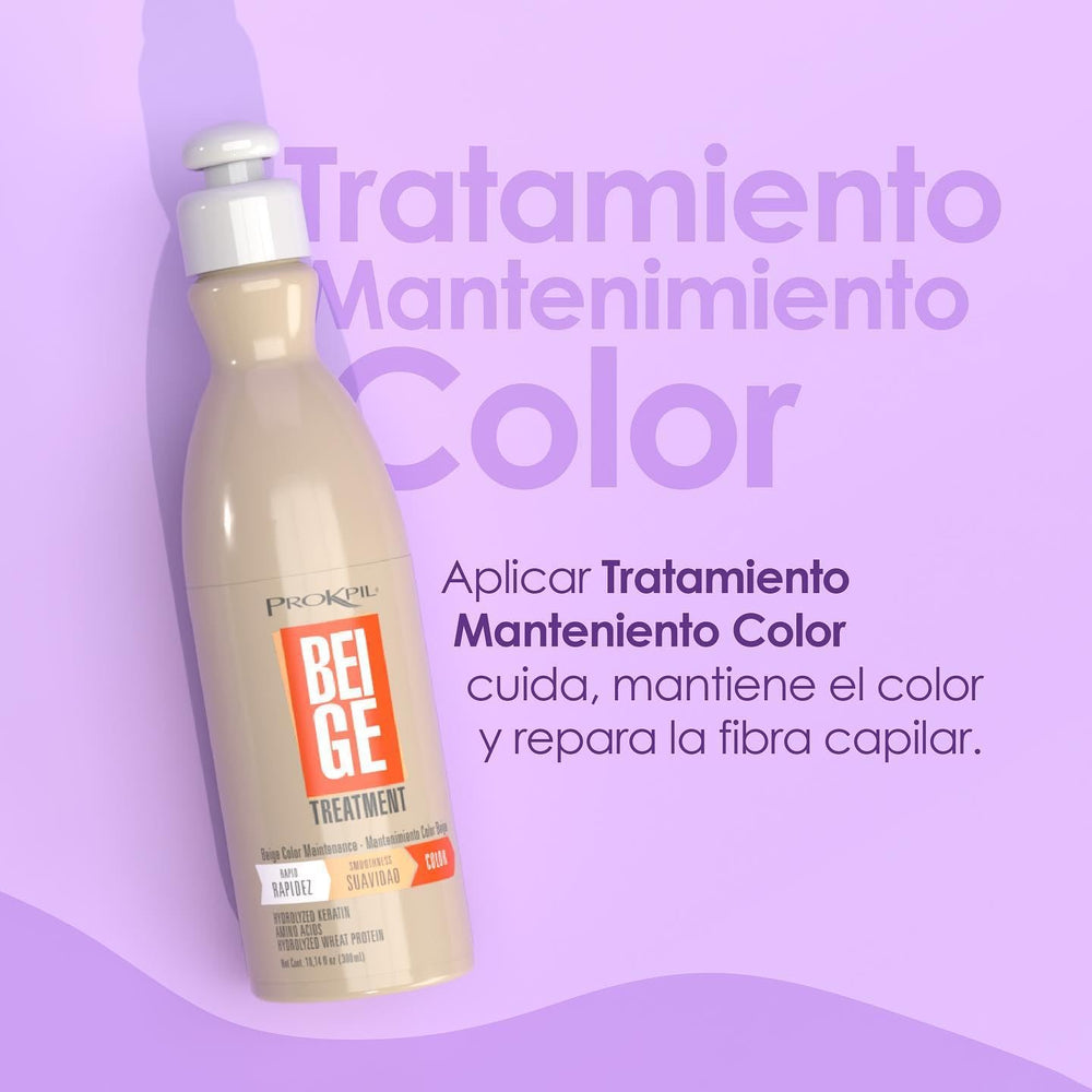 Prokpil beige treatment being applied for even hydration by hands.
