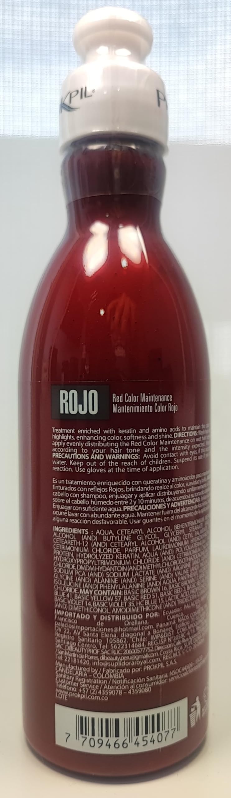 Prokpil Red Maintenance color tone closeup highlighting red-tones restoration