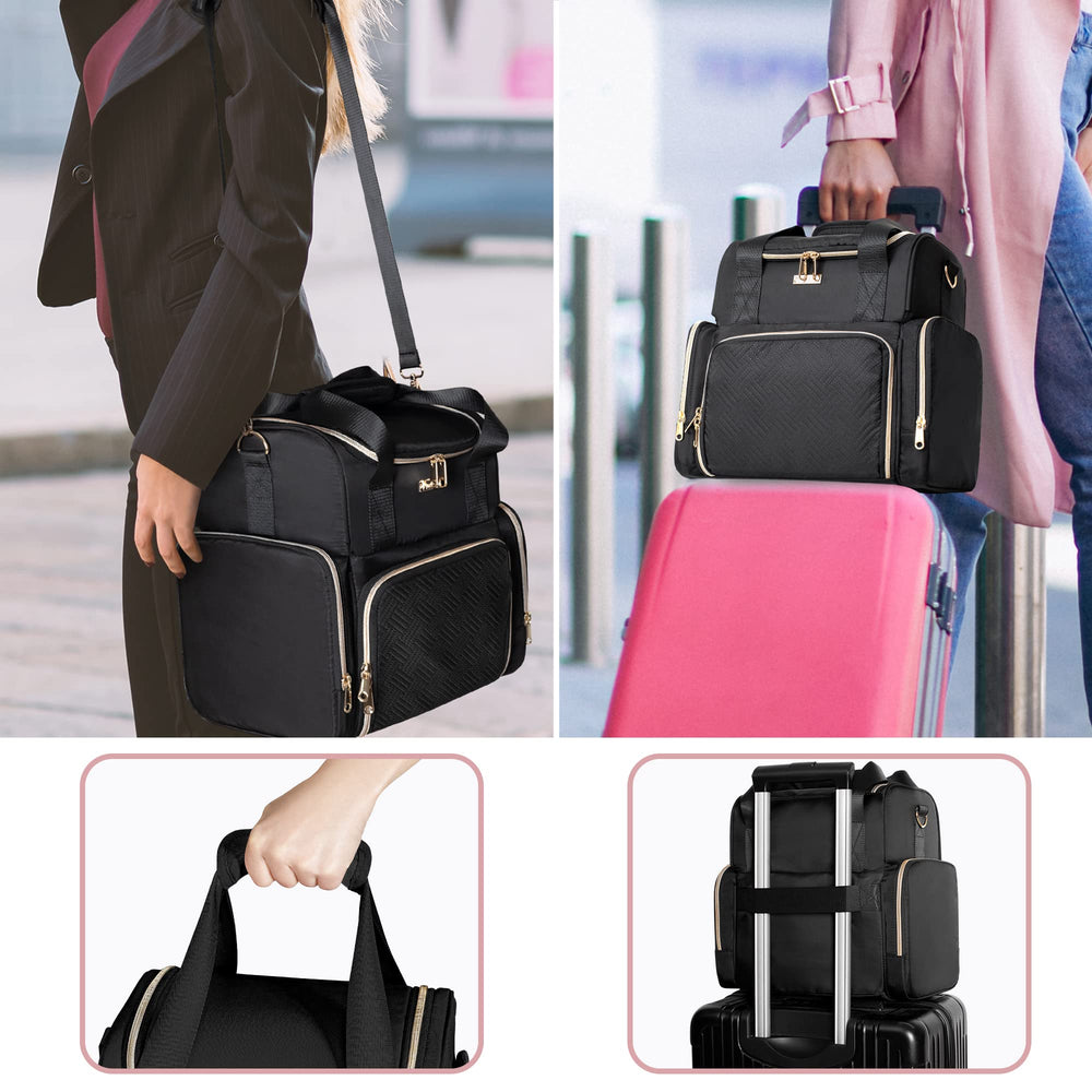 Prokva Large Cosmetic Bag padded shoulder strap enables comfortable travel