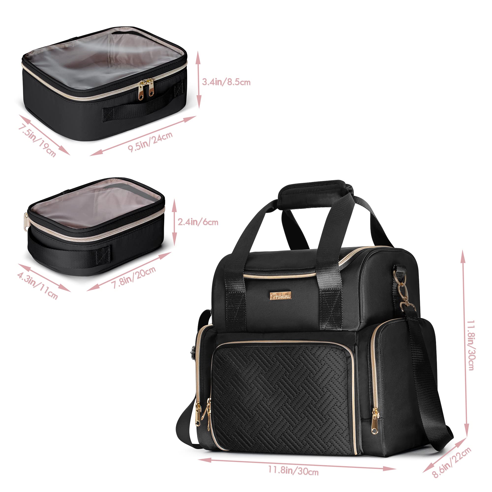 Prokva Large Cosmetic Bag removable dividers demonstrates modular storage for tailored organization