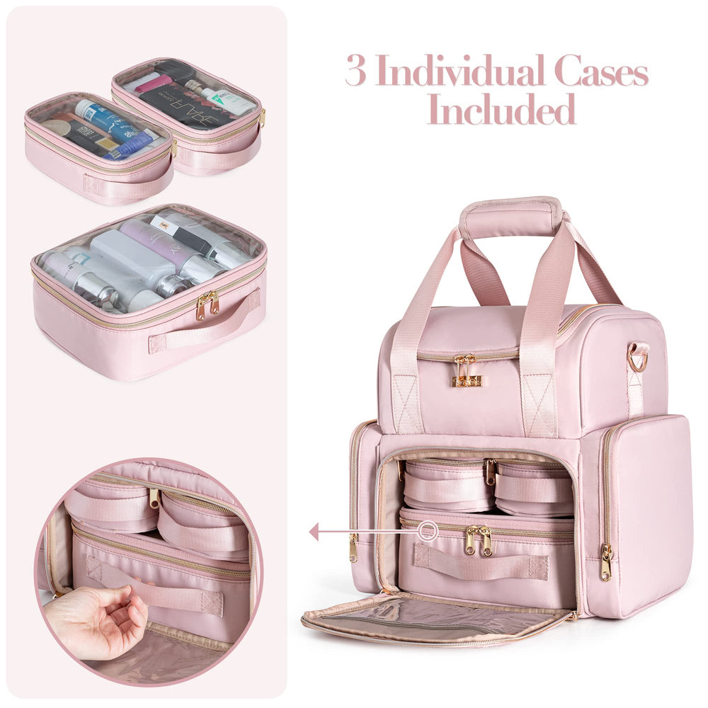 Prokva makeup brushes storage side zipper with deep slots for organization.