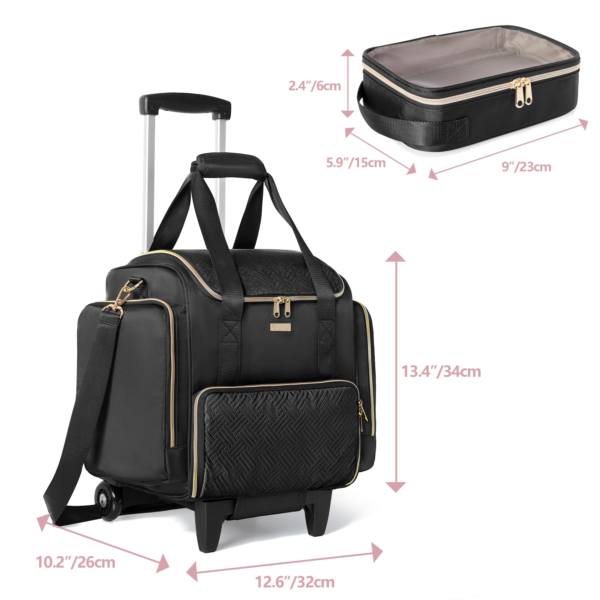Top compartment of Prokva case showing divider panels for quick access.