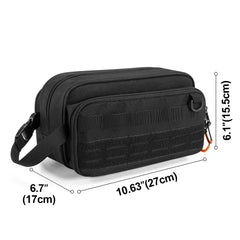 Prokva tactical bag interior in bright orange improves visibility of items.