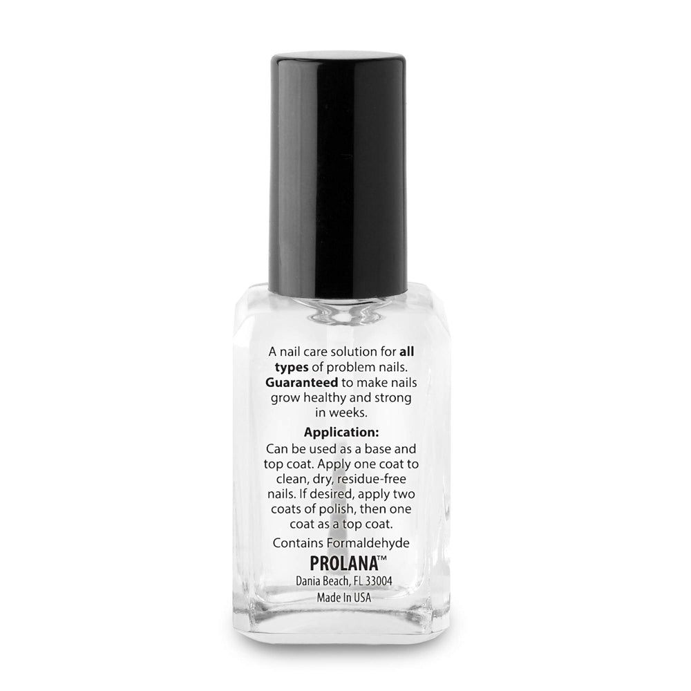 Prolana Nail Optimizer clear gloss finish enhances natural nails with shine