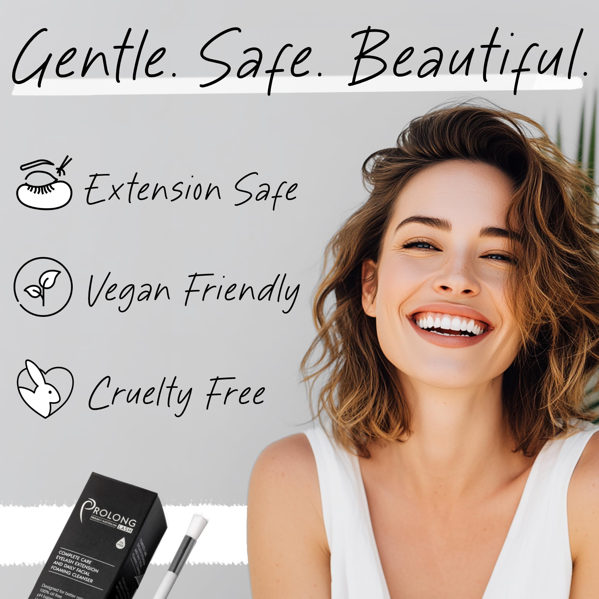 PROLONG LASH vegan cruelty-free badge highlights ethical beauty