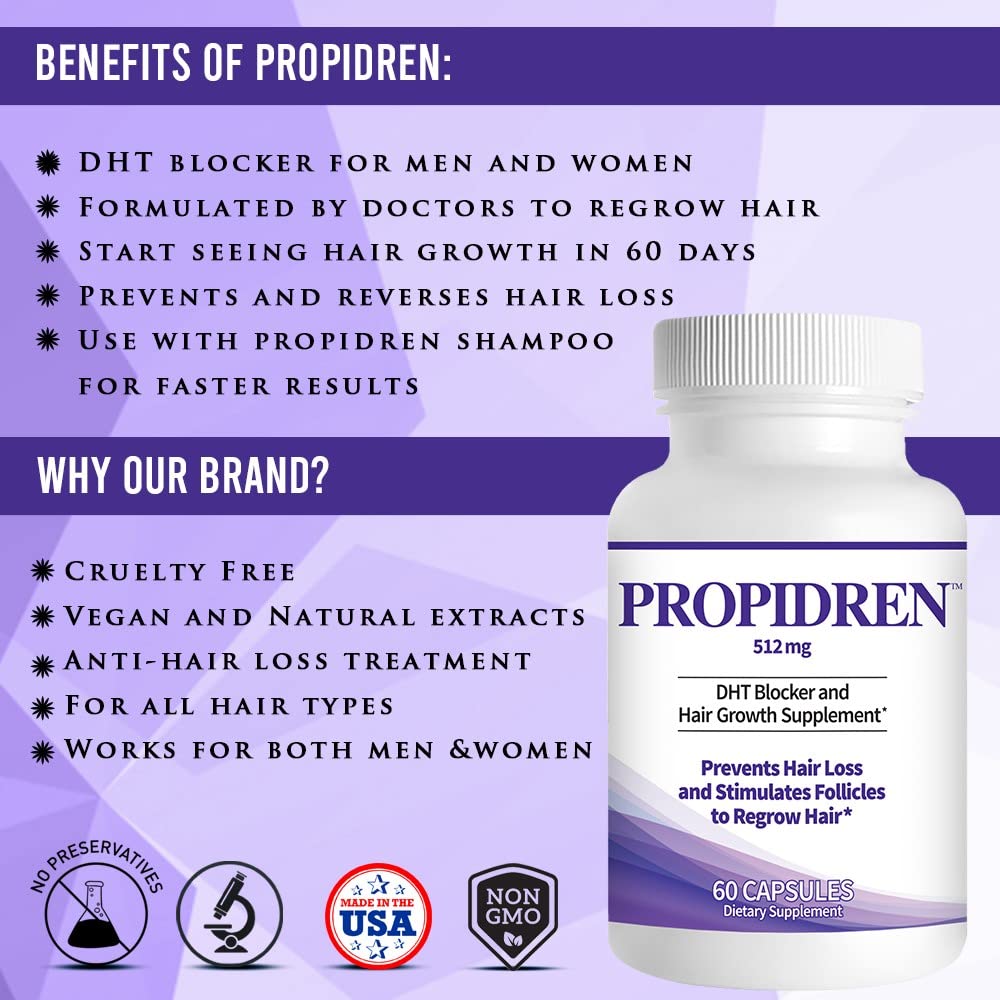 Pronexa Propidren dht-blocker-ingredients summarizes the blend of clinically studied botanicals.