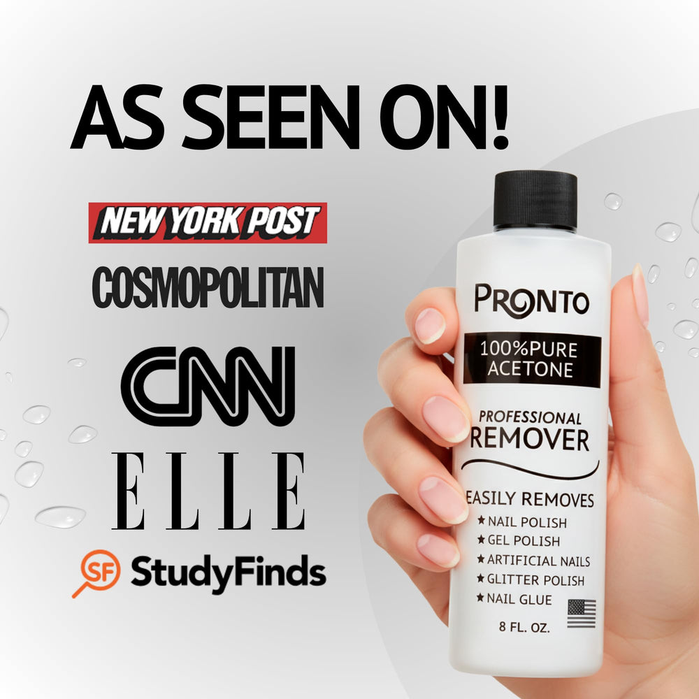 Pronto acetone remover glitter polish removal on nails at home