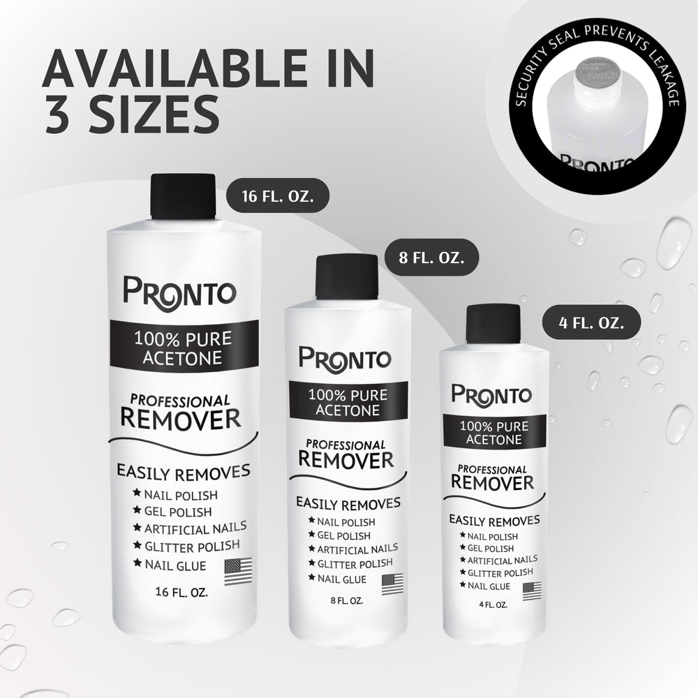 Pronto acetone remover usa-made bottle sealed for quality