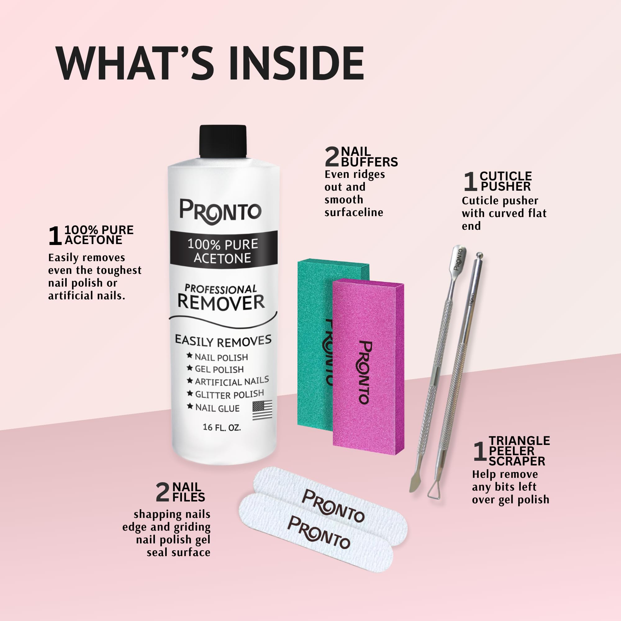 Pronto nail file two-pack for smooth nail edges during home manicure