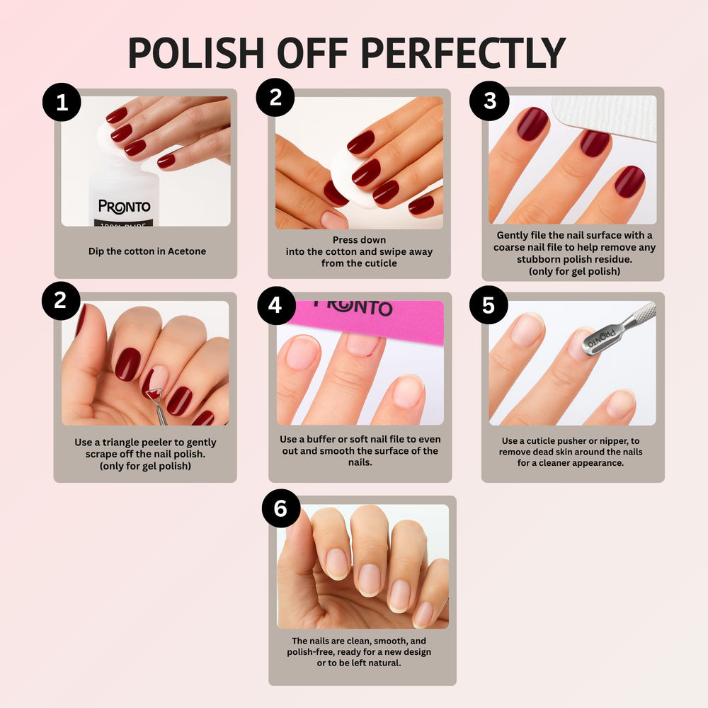 Pronto professional-grade at-home removal kit for efficient gel polish cleanup