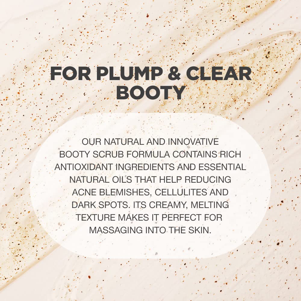 PROOT Butt Scrub Wash in-hand application demonstrates body exfoliation step