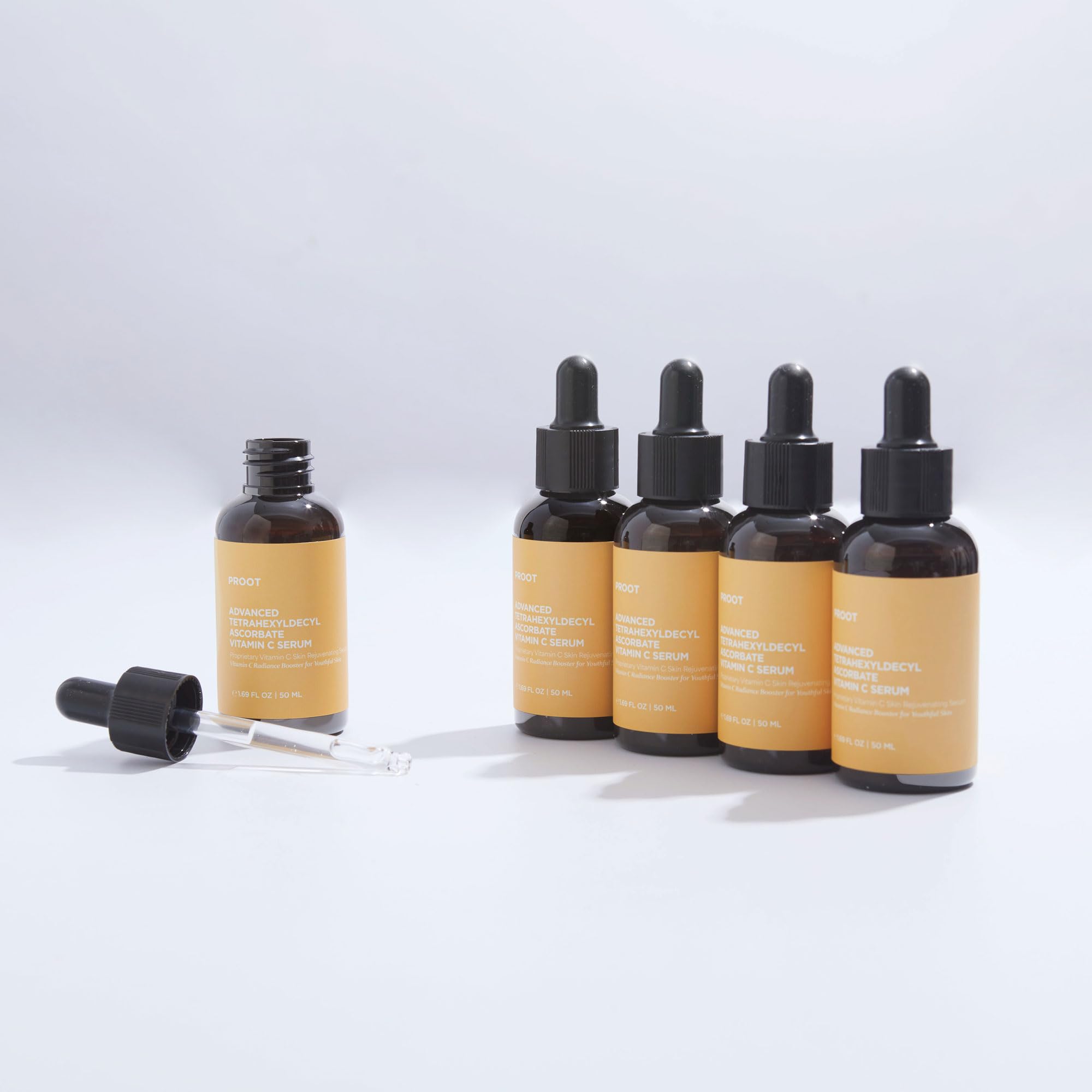 PROOT serum on radiant skin showcasing 24-hour hydration and glow