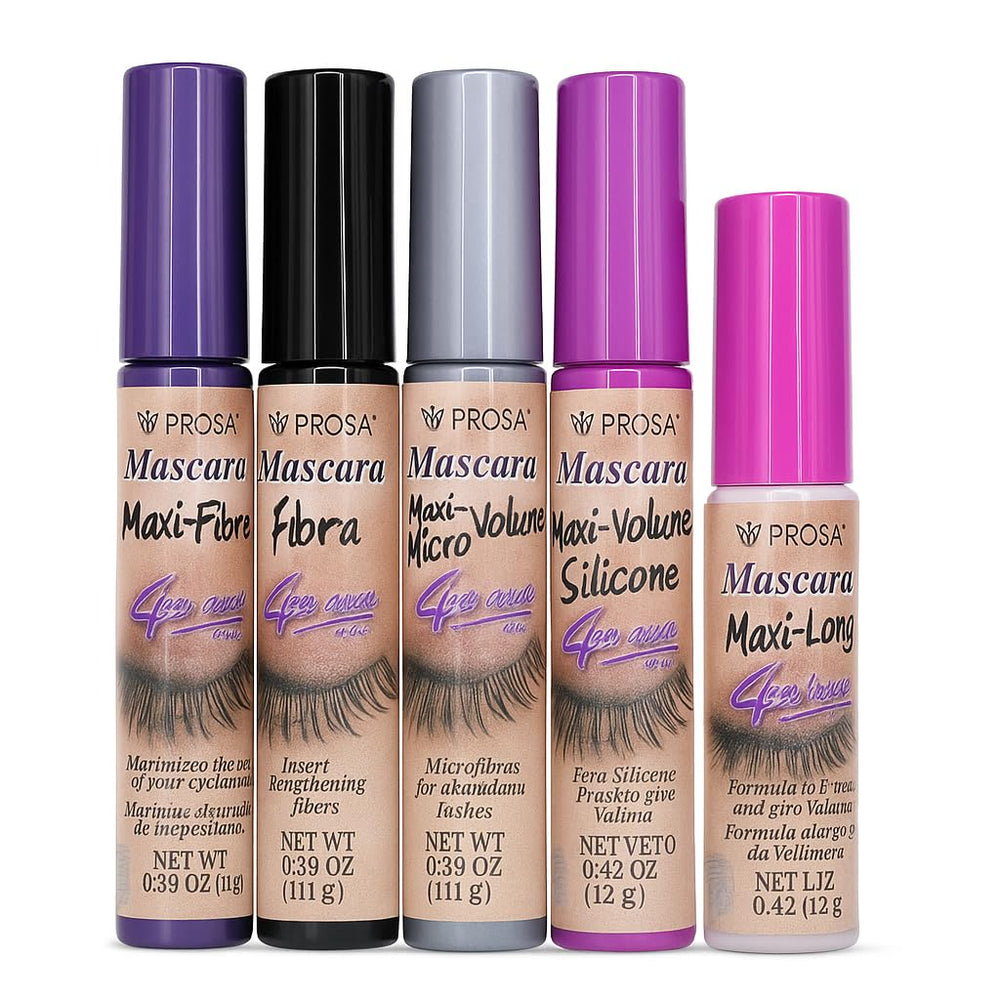 Prosa Mascara Professional Collection pack five shows versatile lash options.