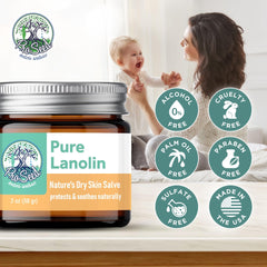 ProSeed Lanolin Balm for baby care; gentle nourishment for delicate skin.