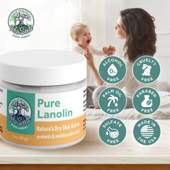 ProSeed lanolin cream swirl demonstrating rich texture for quick nourishment of cracked areas.