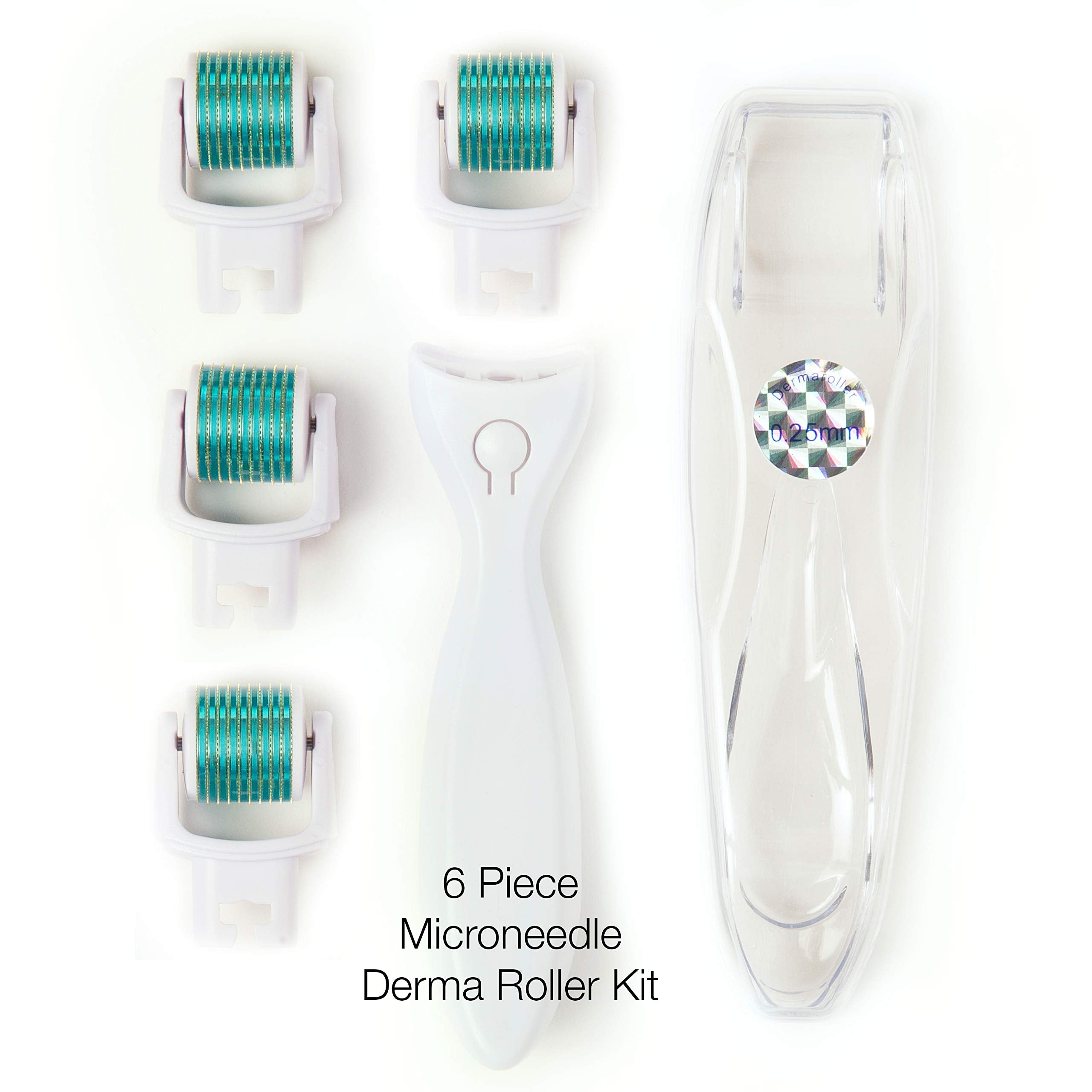 Prosper Beauty DermaRoll microneedles close-up emphasizing durability and sharpness.
