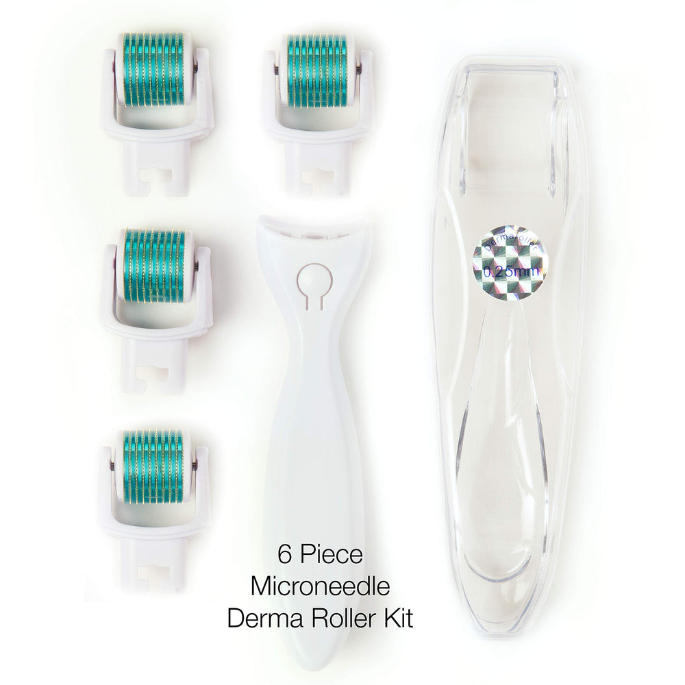 Prosper Beauty DermaRoll microneedles close-up emphasizing durability and sharpness.