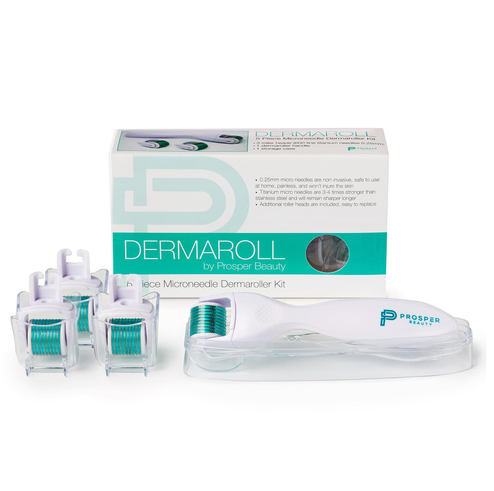 Prosper Beauty DermaRoll kit highlights its role in a gentle skincare routine.