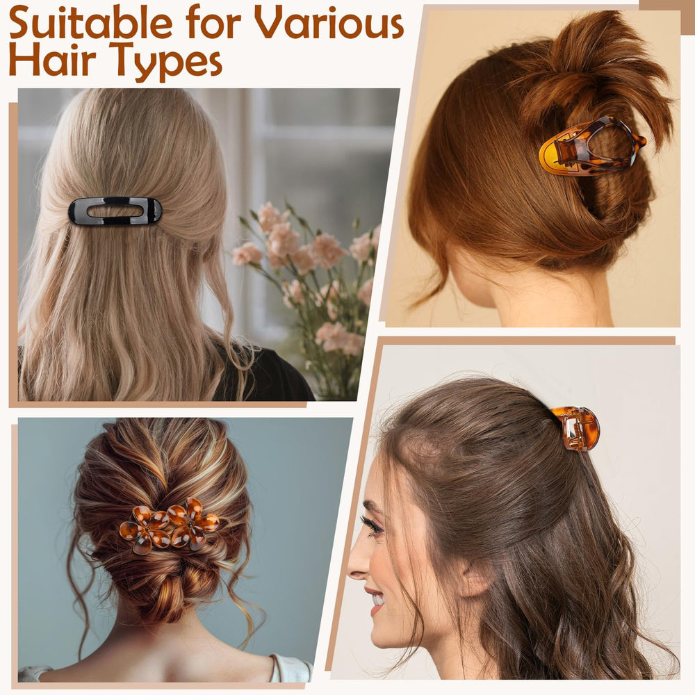 ProSuites easy-use clip demonstrates quick hair pull-and-clip for busy mornings.