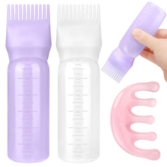Prosuites hair oil applicator bottle white front for mess-free oil application.