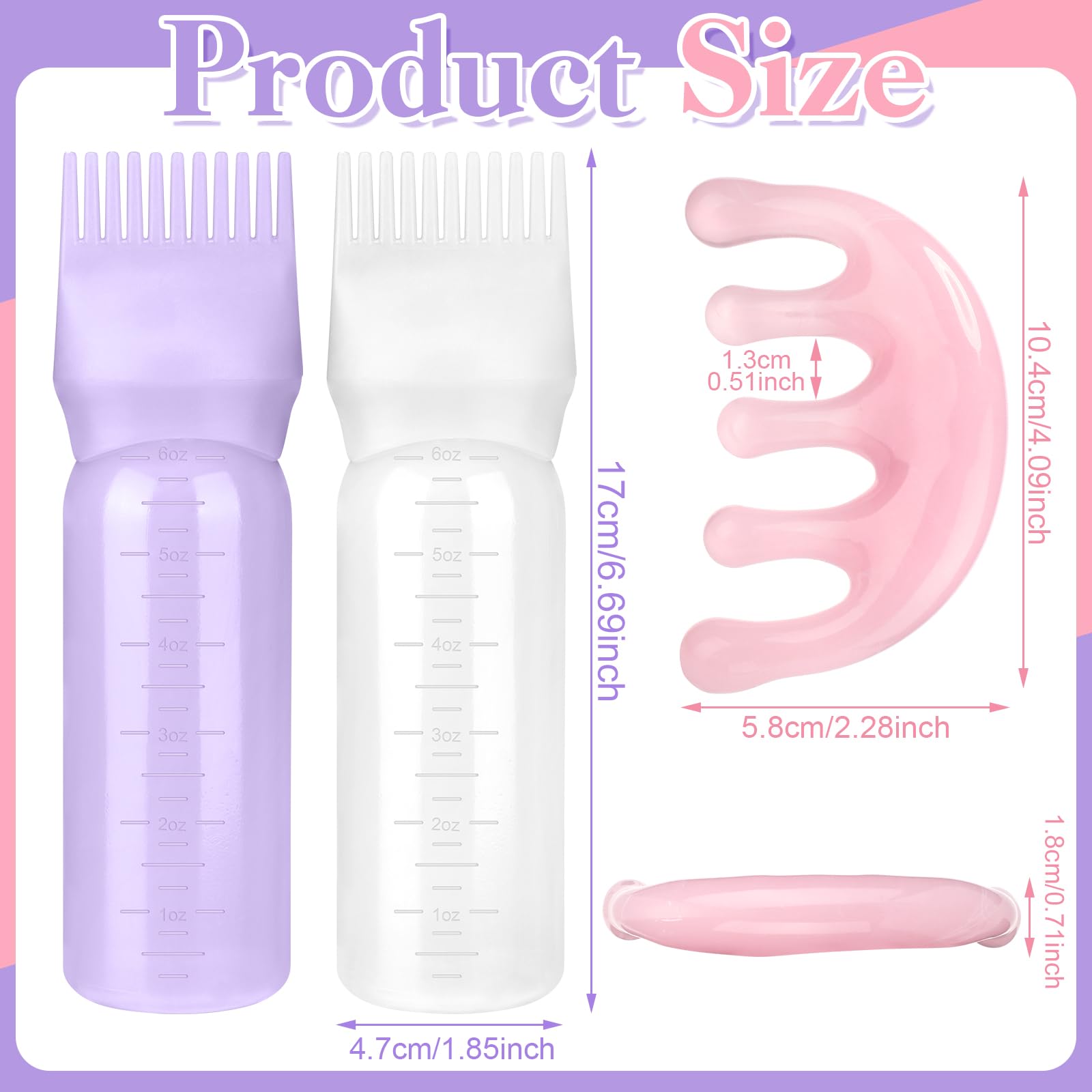 Prosuites scalp massage comb pink closeup supports scalp stimulation and better absorption.