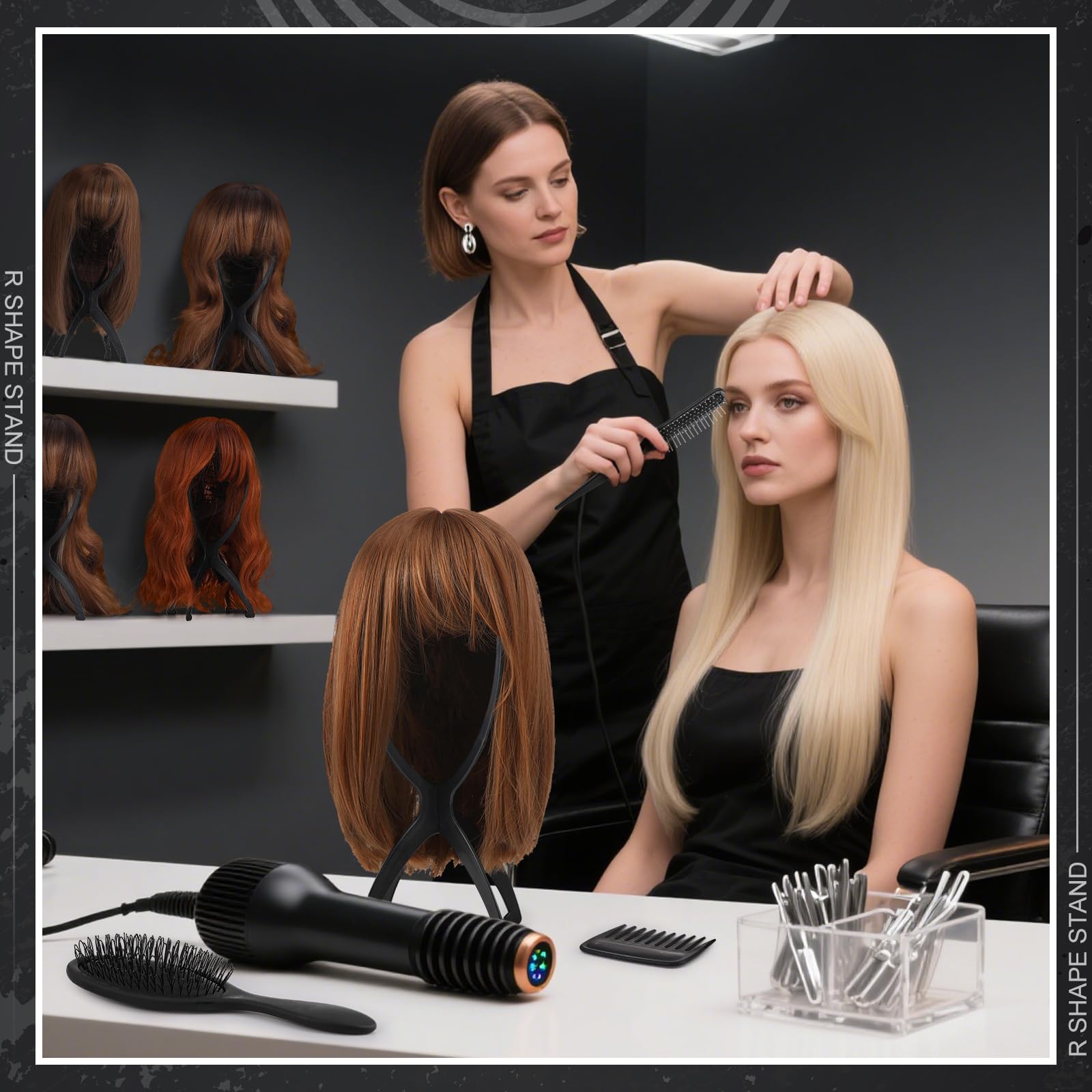 ProSuites five-piece wig brush set for gentle detangling