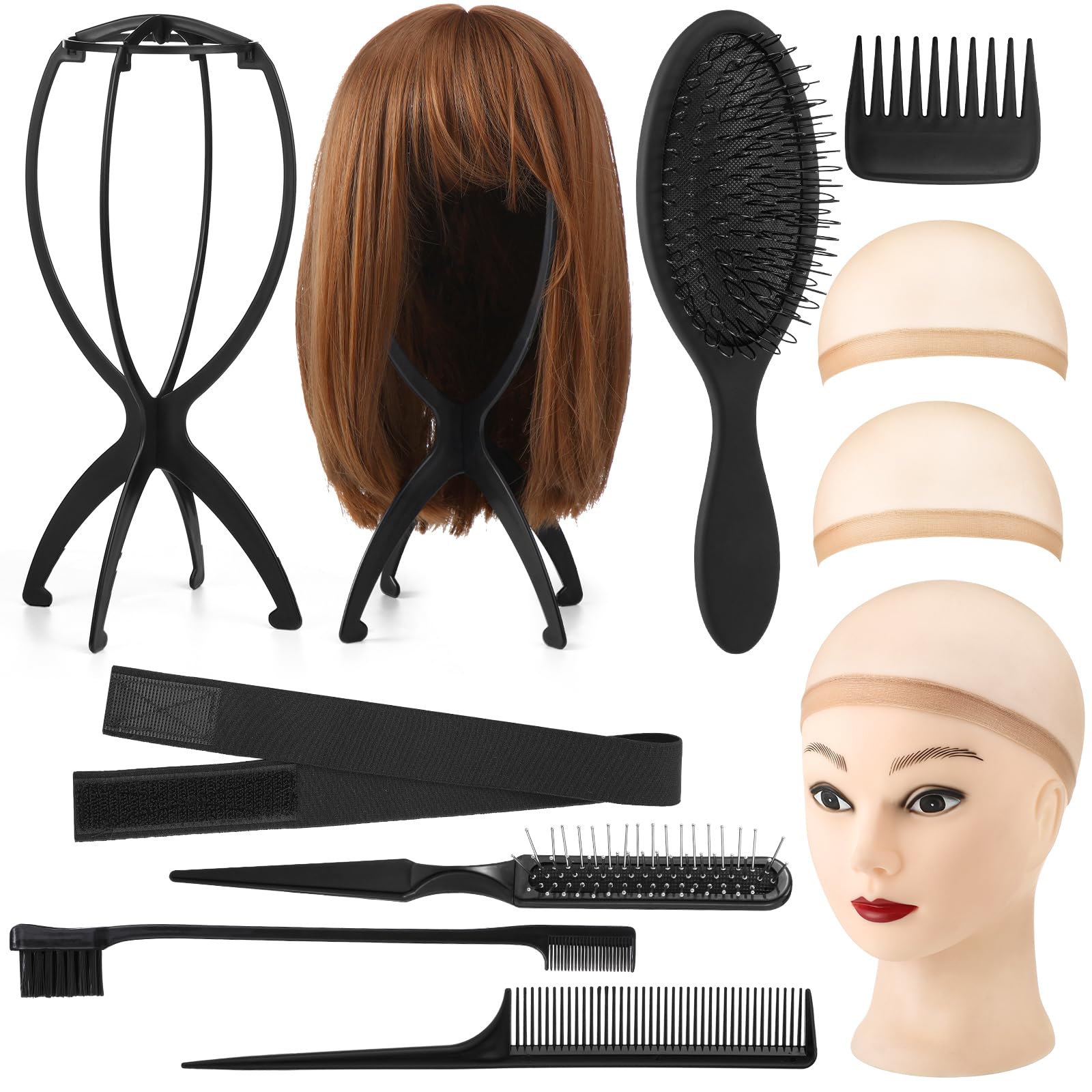 ProSuites wig head stand two-pack for portable display and storage