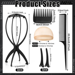 ProSuites wig head stand at 13.8 inches suits short wigs.