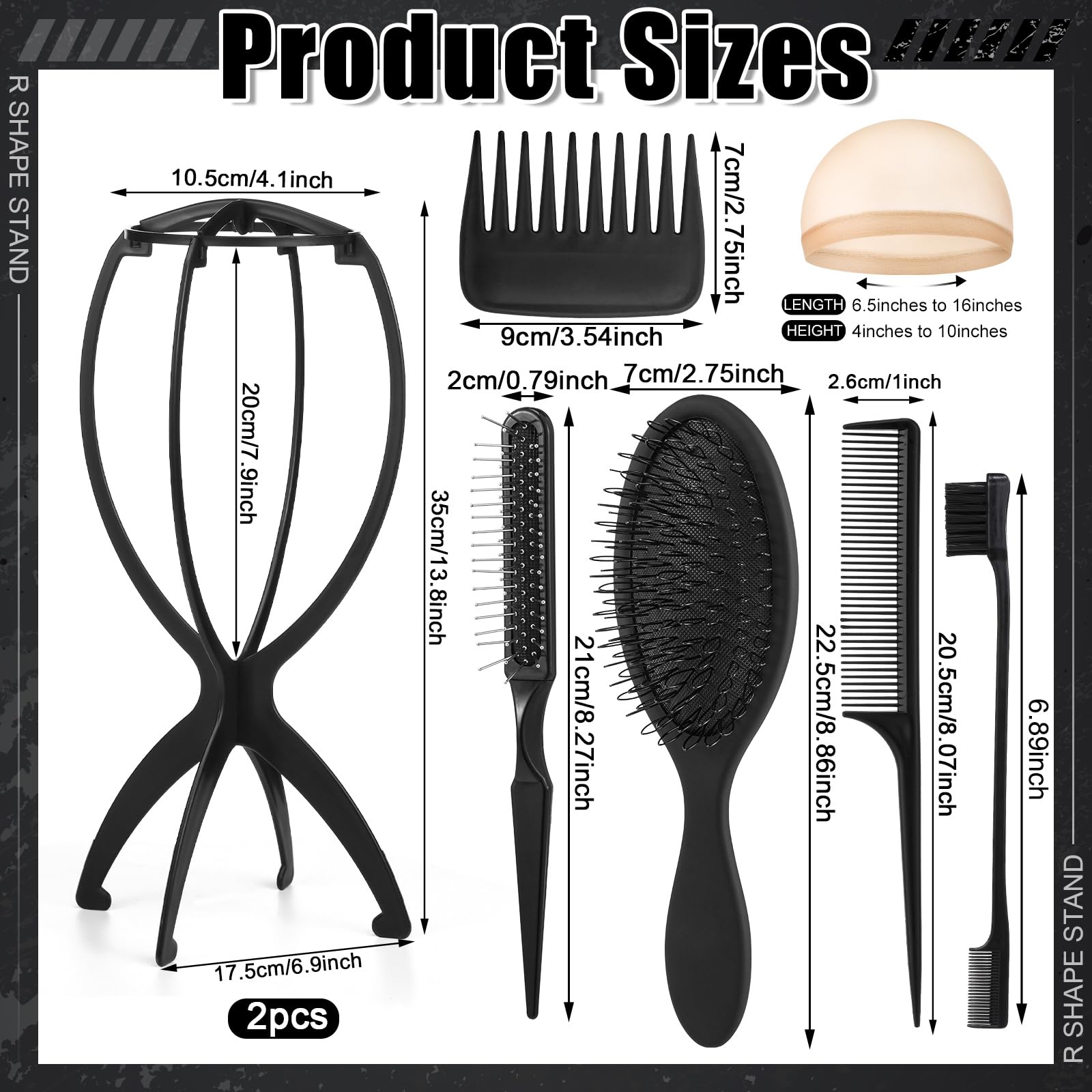 ProSuites wig nets two-pack secure wigs during travel and storage